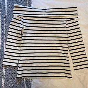 Anthropologie Striped Off Shoulder Top